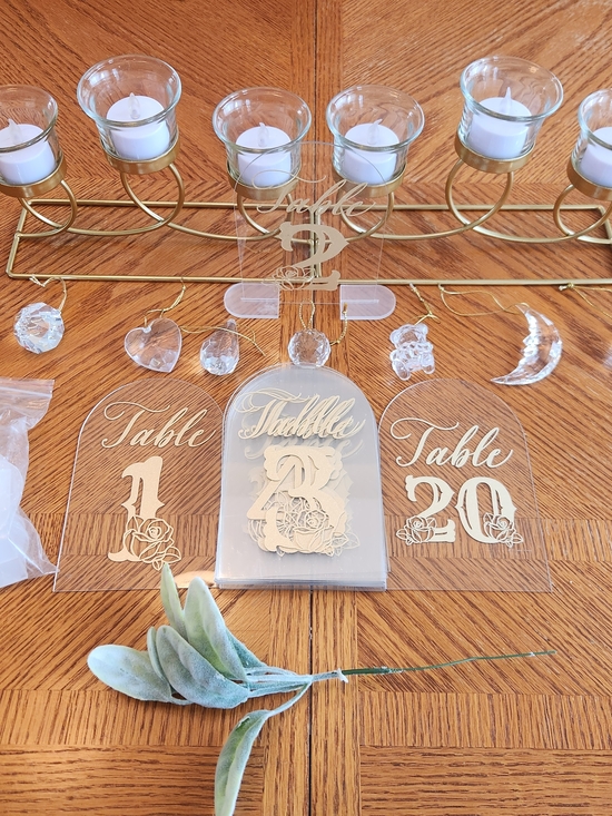 Other - Gold Acrylic Table Number Set - Elegant Wedding & Party Decor